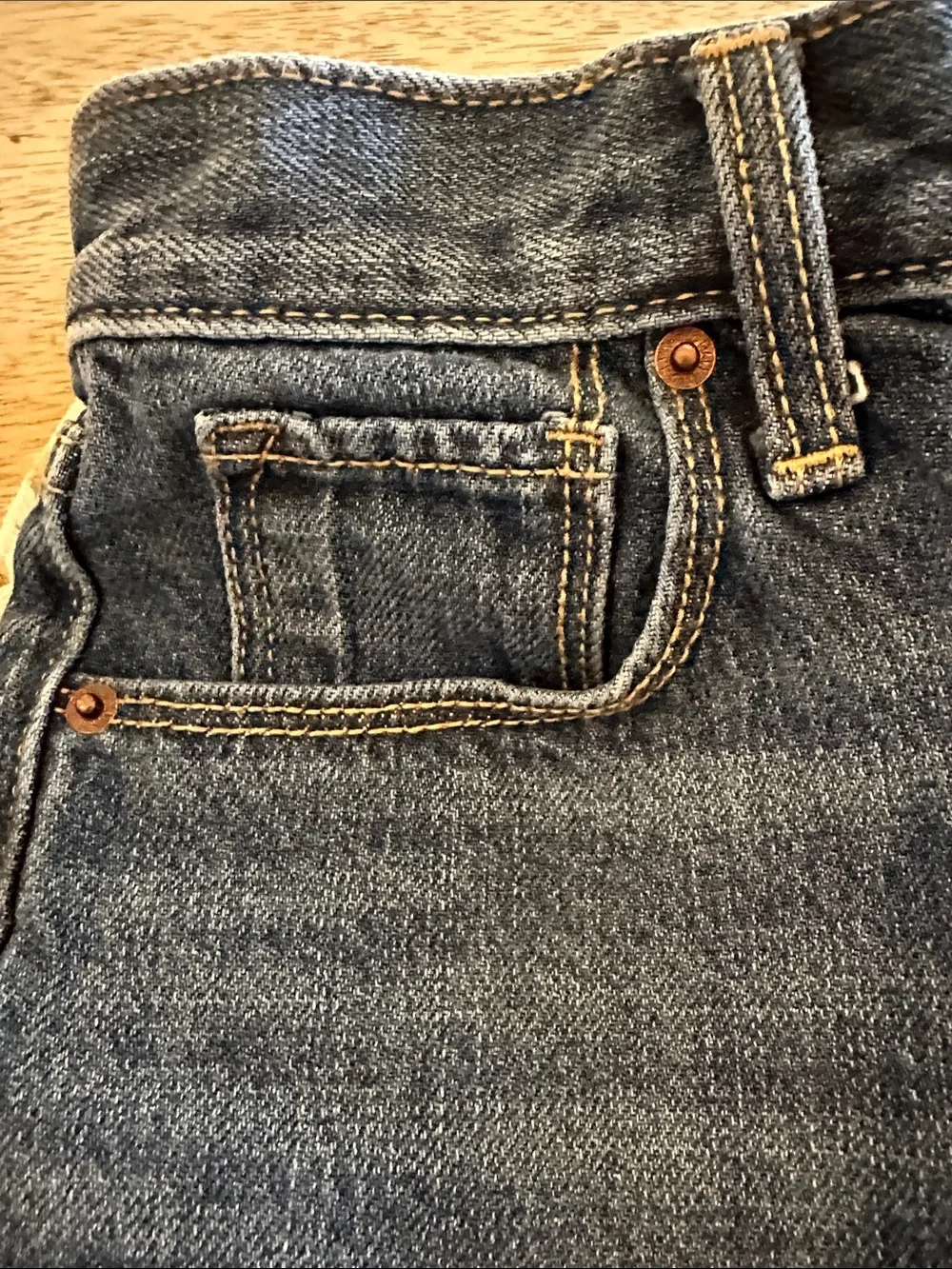 Old Navy Dark Blue High-Rise Distressed Denim Shorts